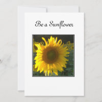 Be a Sunflower – Inspirational Christian Flat Card