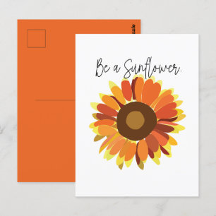 Be a Sunflower Postcard