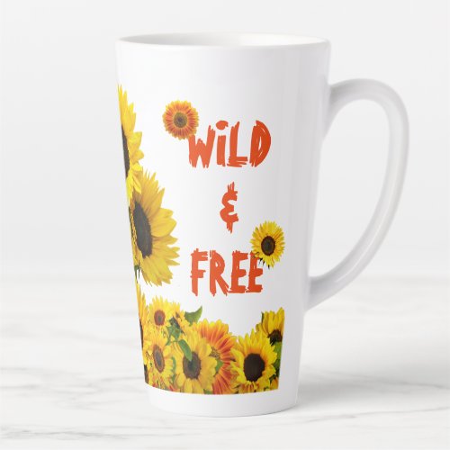 Be a Sunflower Wild and Free Latte Mug