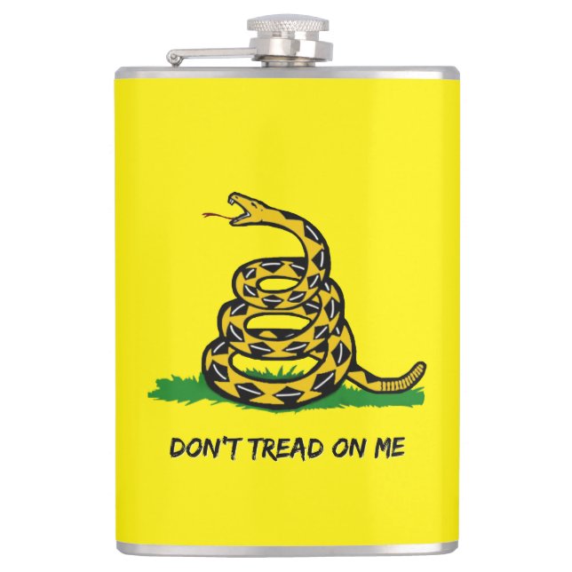 Be a true libertarian Don't walk on me Flask (Front)