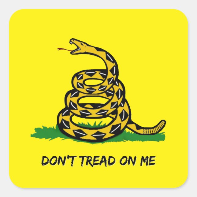 Be a true libertarian Don't walk on me Square Sticker (Front)