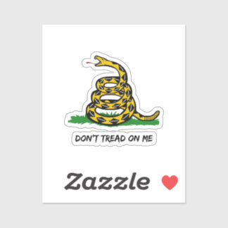 Be a true libertarian Don't walk on me Sticker