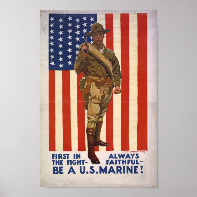 Be A U.S. Marine! Poster (Front)