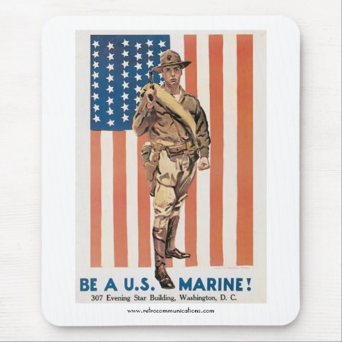 Be a US Marine World War l Poster Mouse Pad