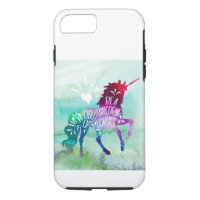 Be A Unicorn In A Field Of Horses Inspirational iPhone 8/7 Case