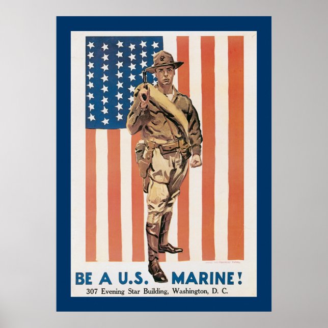 Be A US Marine! Poster (Front)
