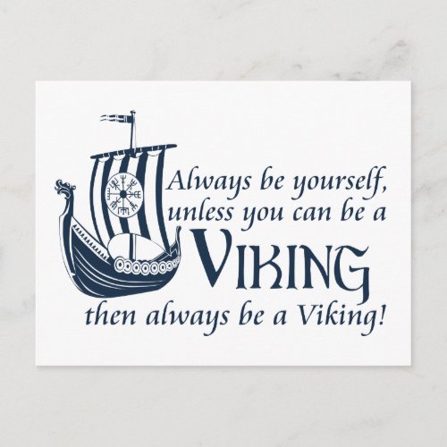 Be A Viking Postcard