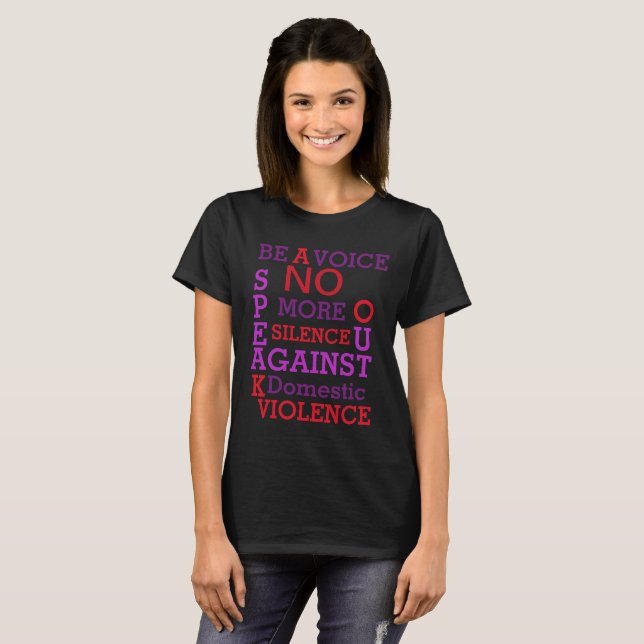 BE A VOICE - DOMESTIC VIOLENCE AWARENESS T-SHIRT (Front Full)