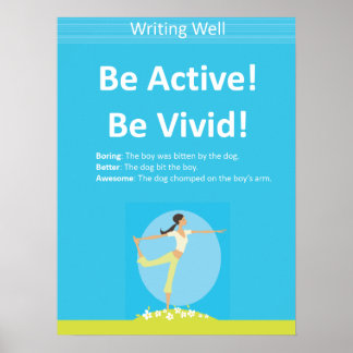 Be Active! Educational Writing Poster