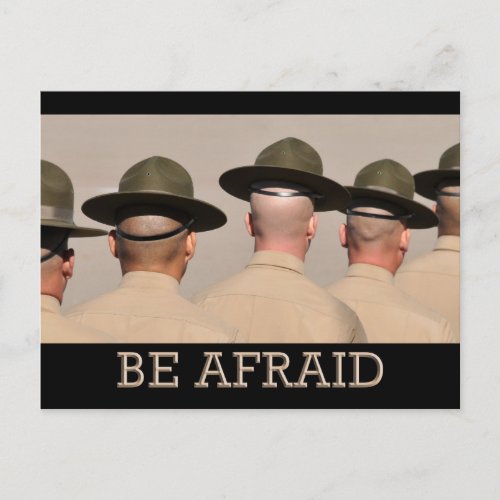 Be Afraid Postcard