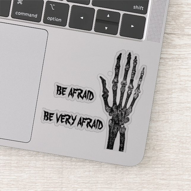 Be afraid sticker (Detail)