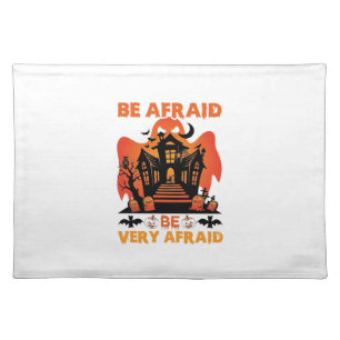 Be Afraid Very Halloween Haunted House Pumpkins_1 Cloth Placemat