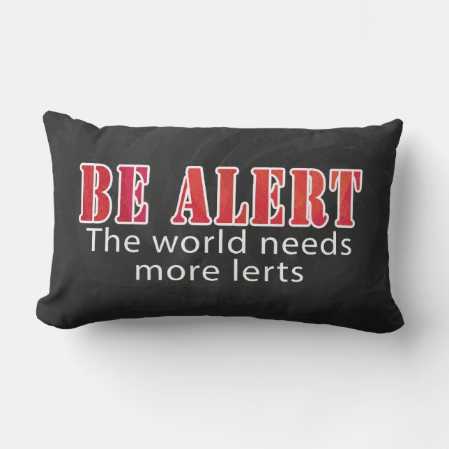 Be Alert Lumbar Pillow (Front)