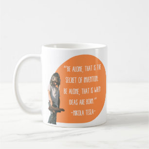 Be Alone Nikola Tesla Kid Aeroplane Coffee Mug