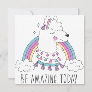 Be Amazing Llama Holiday Card