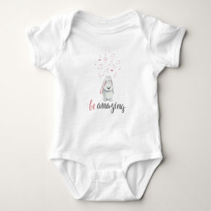 Be Amazing Music Bunny Baby Bodysuit