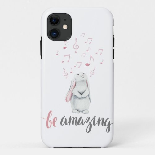 Be Amazing Music Bunny iPhone 11 Case