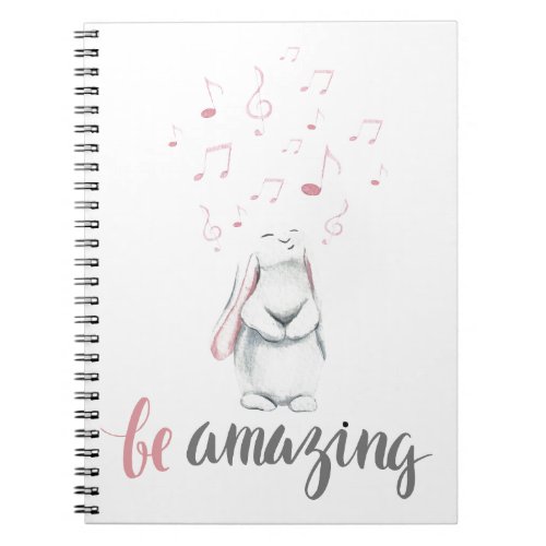 Be Amazing Music Bunny Notebook