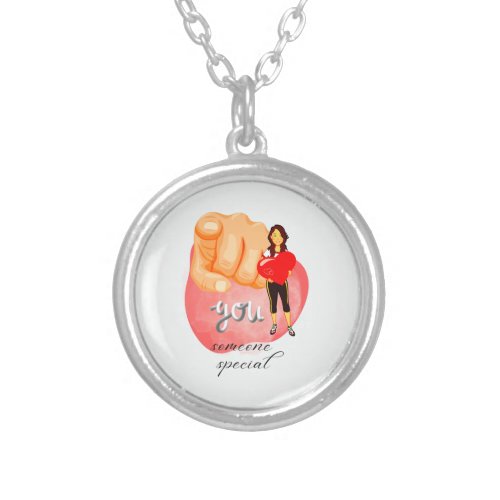 Be an ambassador of love and appreciation for thos silver plated necklace