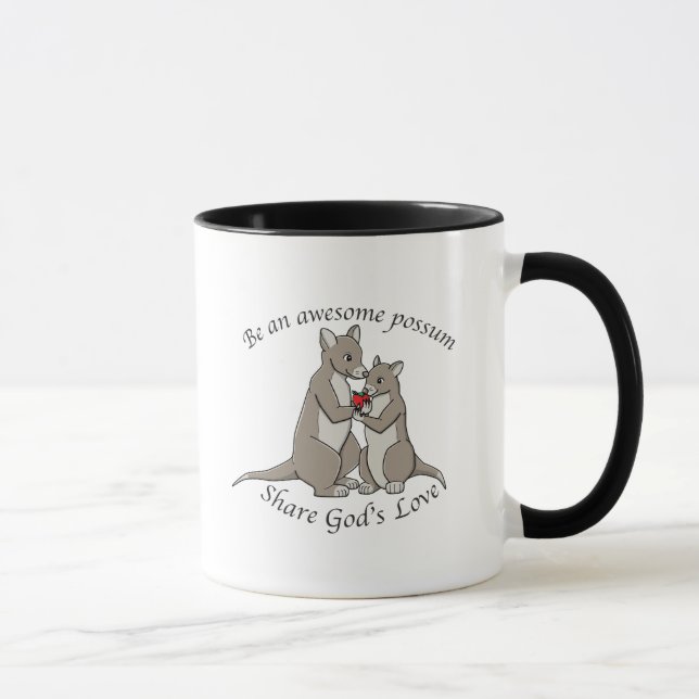 Be an awesome possum - share God's love Mug (Right)