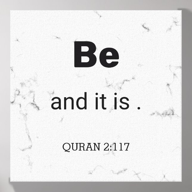 Be and it is canvas photo tile  (Front Set)