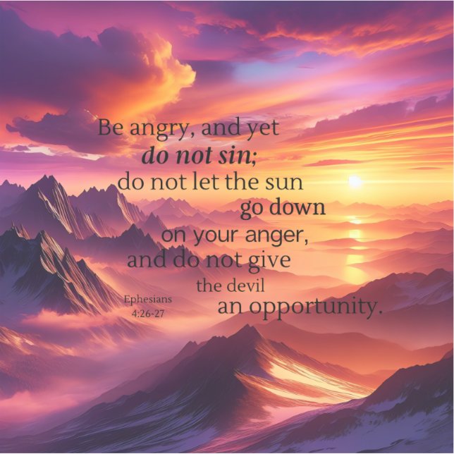 Be Angry and Don't Sin Sticker (Front)