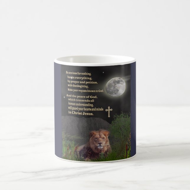 Be anxious for nothing christian mug (Center)
