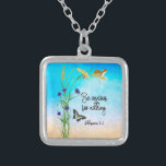 Be anxious for nothing Philippians 4:6 15 Silver Plated Necklace<br><div class="desc">Harvest Mice Meadow Flowers Swallowtail Butterfly Watercolor This hand-painted nature scene of field flowers and butterfly watercolors are full of spring colors. Daisy flowers and vetch are found with ears of wheat. Watercolor butterfly species swallowtail butterfly flutter over the wildflowers. This floral collage has a honeybee amongst the floral rustic...</div>