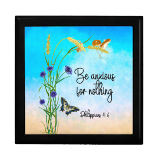 Be anxious for nothing Philippians 4:6 Gift Box