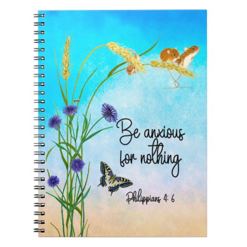 Be anxious for nothing Philippians 46 Notebook