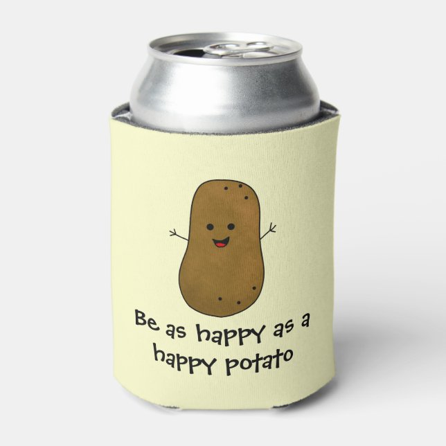 Be As Happy As A Happy Potato Can Cooler (Can Front)