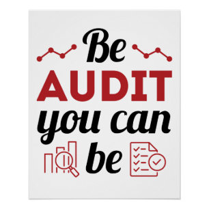 Be Audit You Can Be Funny Auditor Auditing Staff Poster