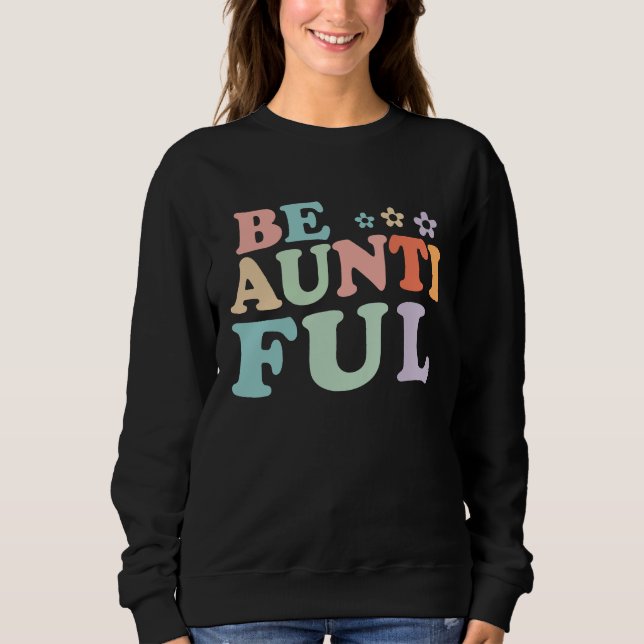 Be auntie ful Aunt Vintage floral Sweatshirt (Front)