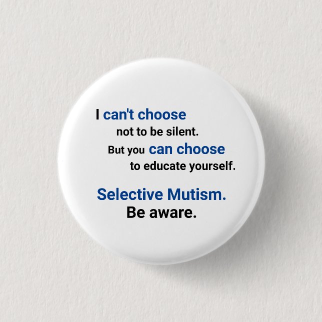 Be Aware Educate Button (Front)