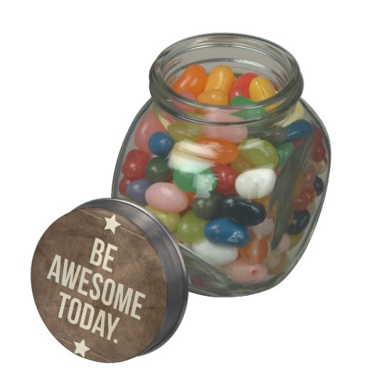 Be awesome today glass jar (Opened)