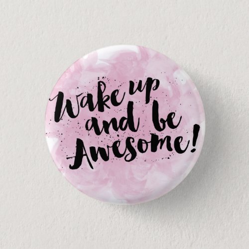 Be awesome watercolor typography badge button