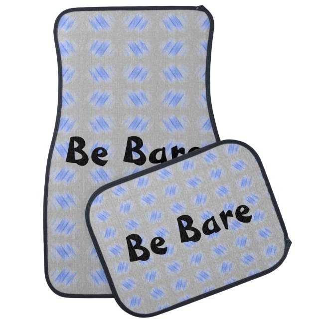 Be Bare Gray Abstract Full Set of 4 Car Mats (Set)