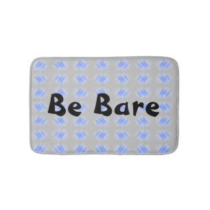 Be Bare Light Gray Abstract Bath Mat