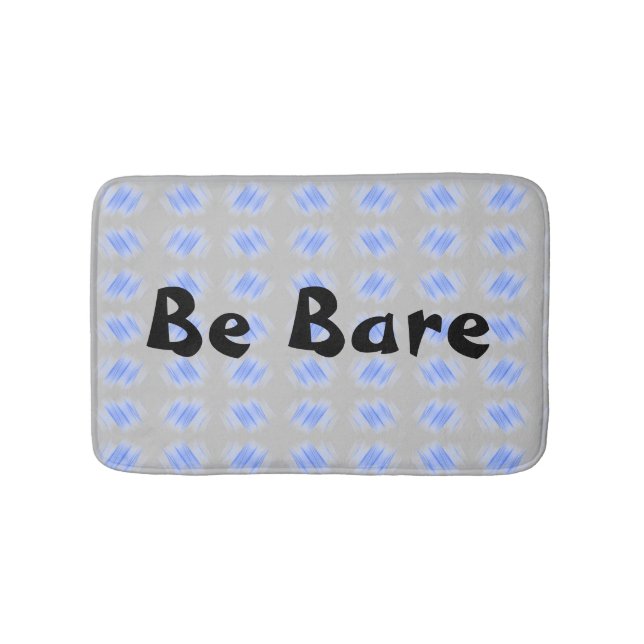Be Bare Light Gray Abstract Bath Mat (Front)