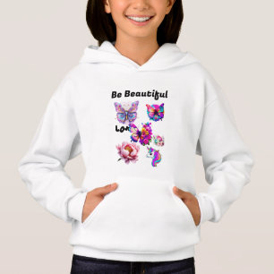 Be Beautiful Butterfly Unicorn Hoodie