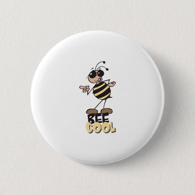 be bee cool pinback button (Front)