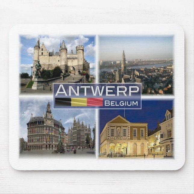 BE Belgium - Antwerp - Het Steen - Cathedral Mouse Pad (Front)