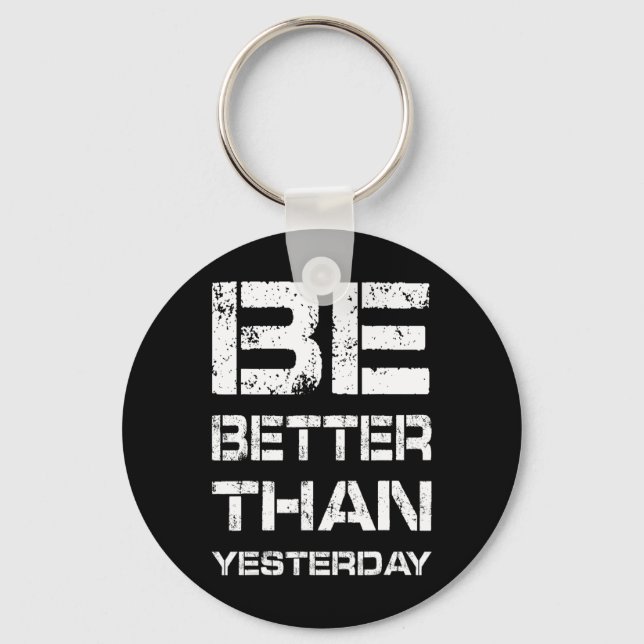 Be Better Workout Gym Motivation Weightlifting Bod Keychain (Front)