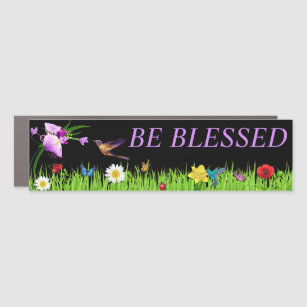 BE BLESSED CAR MAGNET