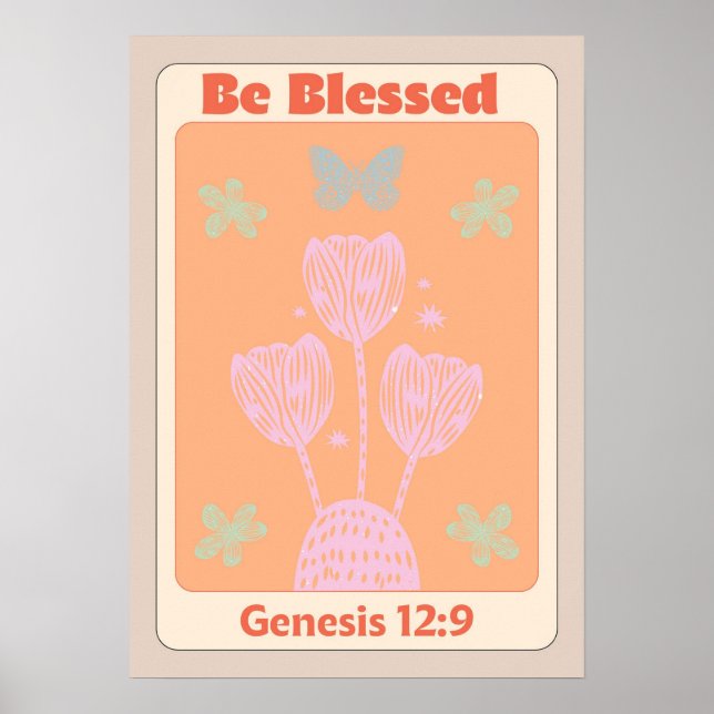 Be Blessed / Colorful / Poster / Christian  (Front)