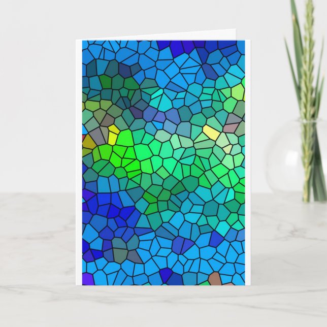 Be Blessed - Encouragement - Stained Glass Pieces Card (Front)