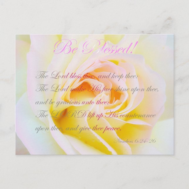 Be Blessed! Postcard (Front)
