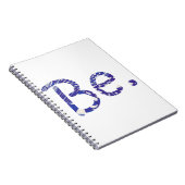 Be. Blue White Abstract Drawing Word Notebooks (Right Side)