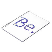 Be. Blue White Abstract Drawing Word Notebooks (Left Side)