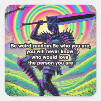 "Be bold, be you" High-quality square sticker